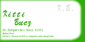 kitti bucz business card